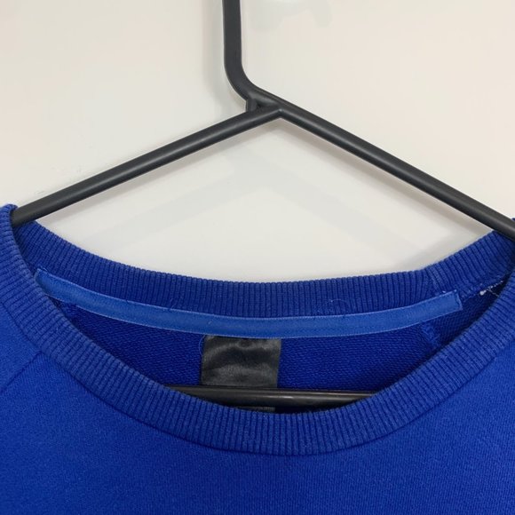 Adidas Football Sweatshirt Mens Size XL Blue Cotton Pullover Sportswear - Picture 5 of 7